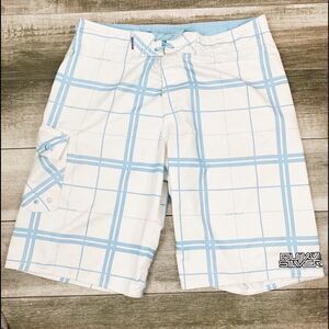 Quicksilver plaid print swim trunks